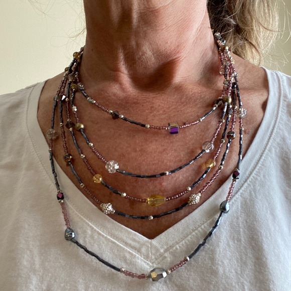 NWT Womens Cookie Lee Multi Strand Necklace - Picture 2 of 8